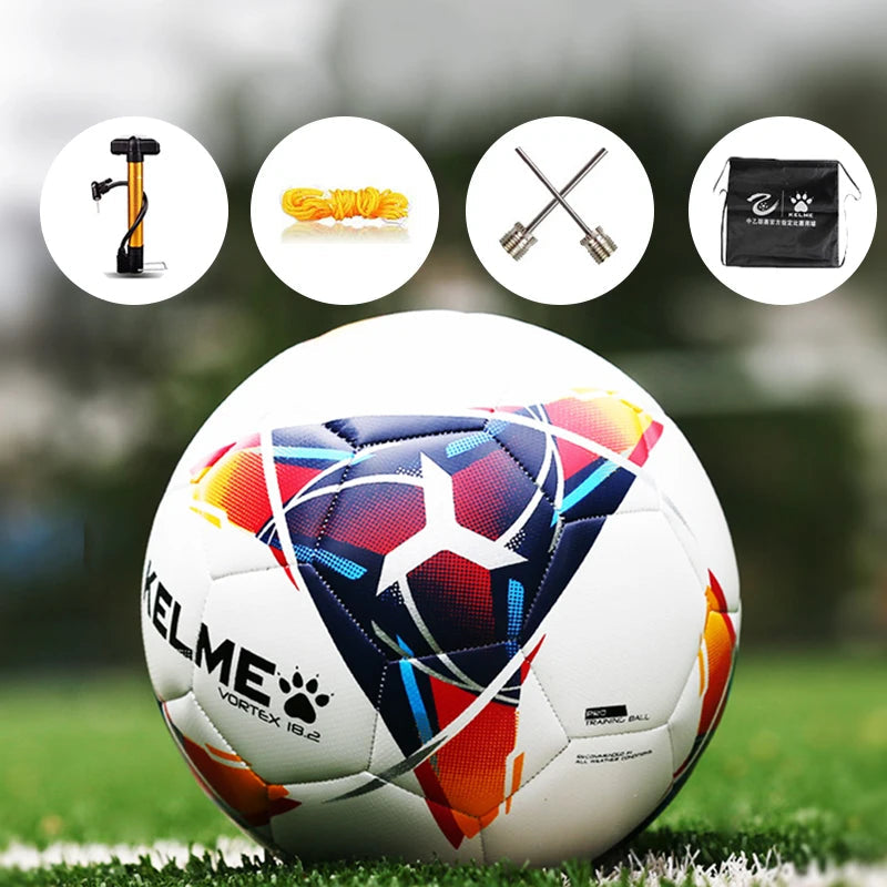 KELME Professional Football Soccer Ball TPU Size 3 Size 4 Size 5 Red Green Goal Team Match Training Balls Machine Sewing 9886130 AllFourSports