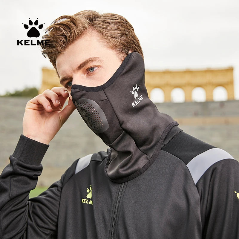 KELME Training Scarf Men's Winter Warm Neck Cover Cycling Sports Football Scarf Ear Protection Face Mask 3-in-1 AllFourSports