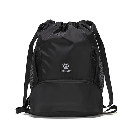 KELME Portable Drawstring Basketball Backpack Mesh Bag Football Soccer Volleyball Ball Storage Bags Outdoor Sports Traveling AllFourSports